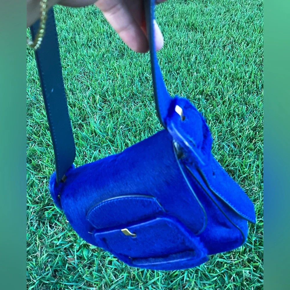 Tory Burch Sawyer Calf Hair Mini Shoulder Bag.